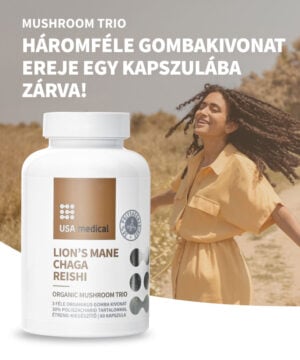 Gomba-trió kapszula - Reishi, Chaga és Lion's Mane  60 db