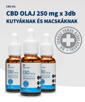 CBD olaj KUTYÁKNAK ÉS MACSKÁKNAK 250 mg CBD / 30 ml x 3db