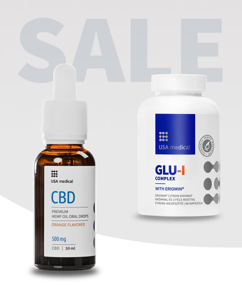 CBD Olaj 500 mg + GLU-I Complex kapszula
