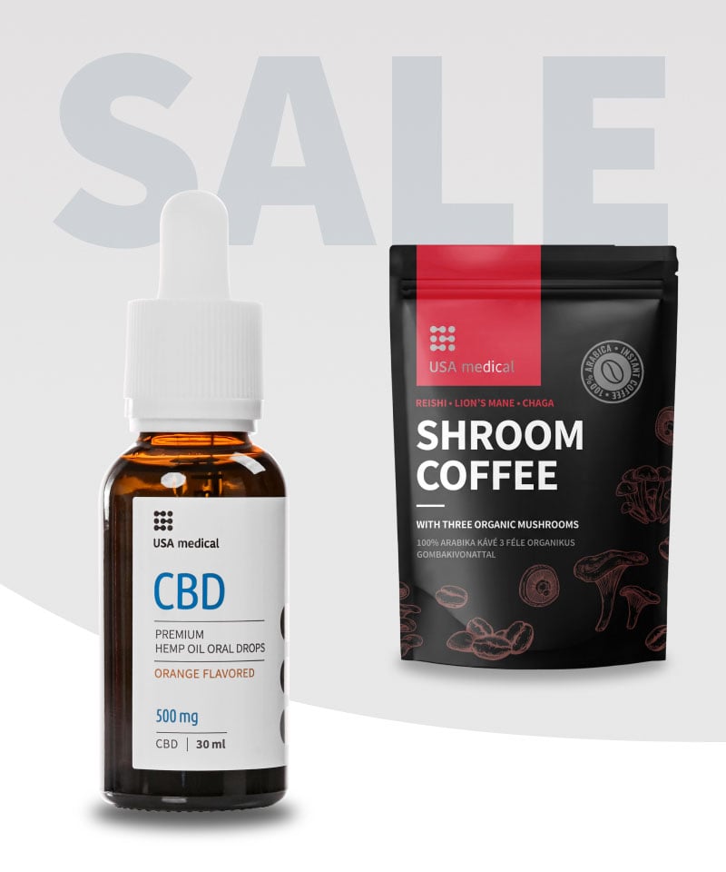 CBD Olaj 500 mg + Gomba kávé