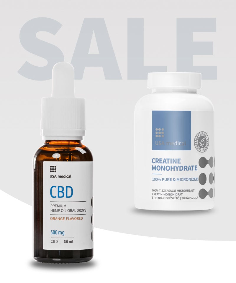 CBD Olaj 500 mg + kreatin-monohidrát kapszula