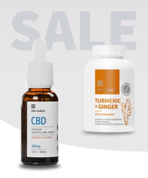 CBD Olaj 500 mg + Kurkuma-Gyömbér kapszula