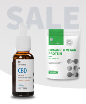 CBD Olaj 500 mg + Vegán és organikus fehérje komplex