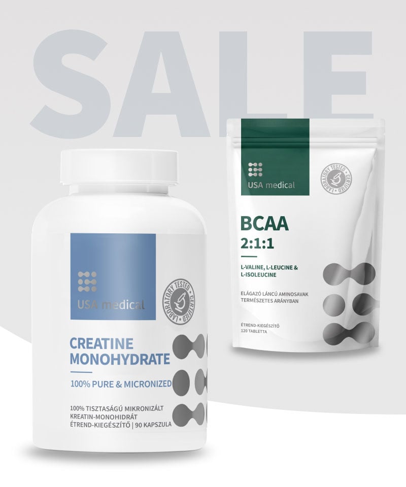 Kreatin-monohidrát kapszula + BCAA tabletta